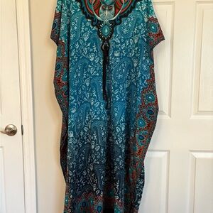 Boho Style - Blue Paisley Women's Kaftan